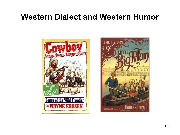 Western Dialect and Western Humor 67 