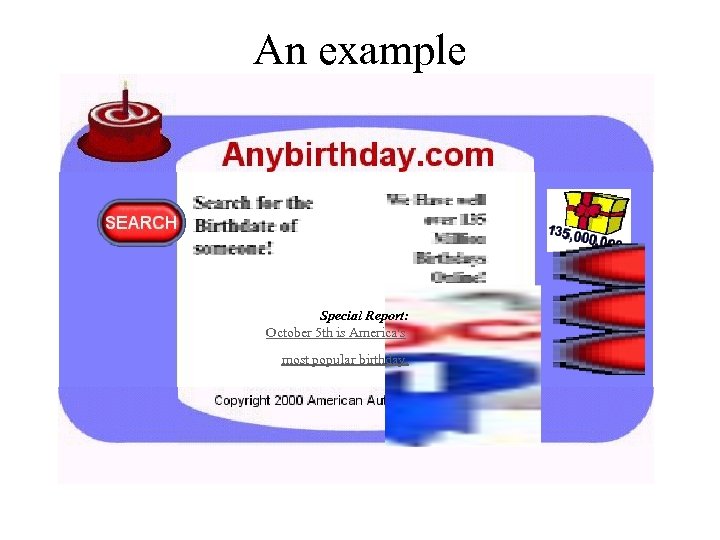 An example Special Report: October 5 th is America's most popular birthday. 