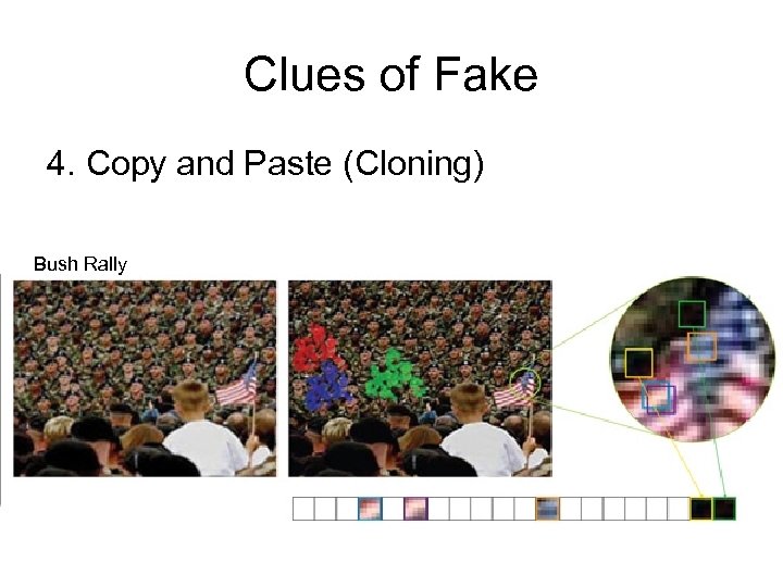 Clues of Fake 4. Copy and Paste (Cloning) Bush Rally 