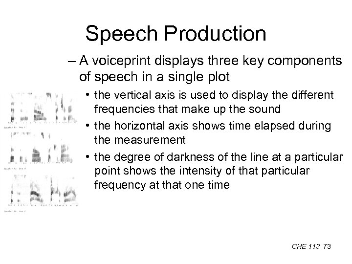 Speech Production – A voiceprint displays three key components of speech in a single