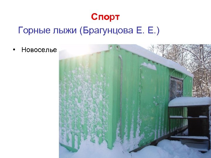 Спорт Горные лыжи (Брагунцова Е. Е. ) • Новоселье 