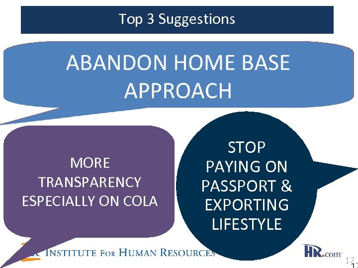 Top 3 Suggestions Abandon the crazily complex and absolutely intransparent home-pay rule. - It