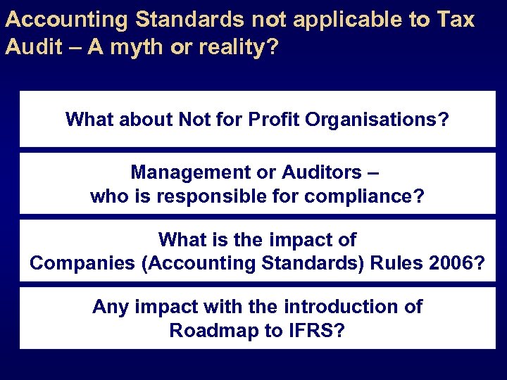 Accounting Standards not applicable to Tax Audit – A myth or reality? What about