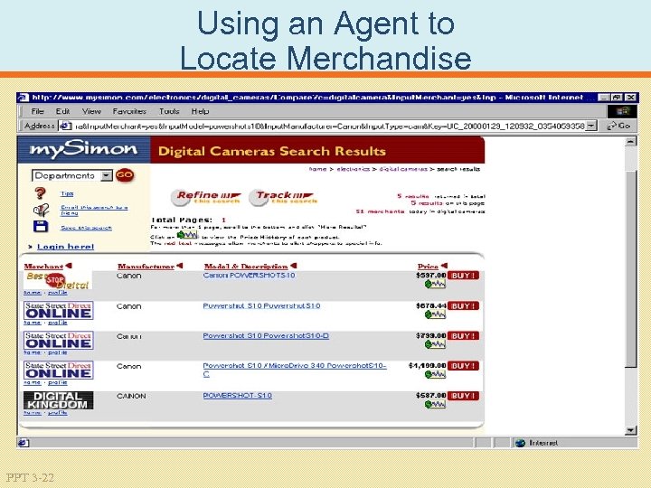 Using an Agent to Locate Merchandise PPT 3 -22 
