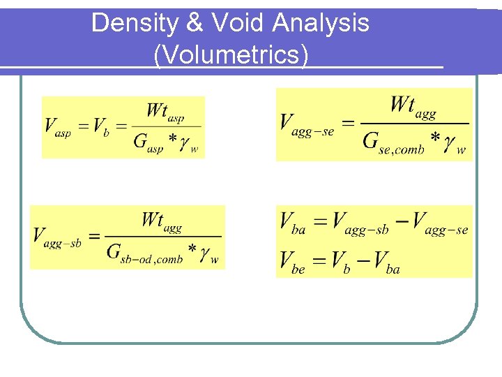 Density & Void Analysis (Volumetrics) 