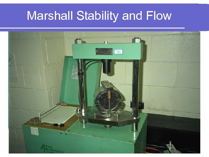 Marshall Stability and Flow 