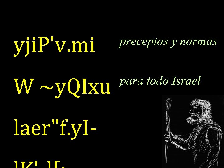 yji. P'v. mi preceptos y normas W ~y. QIxu para todo Israel laer