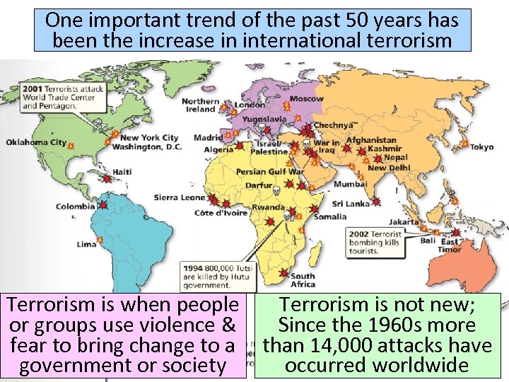 One important trend of the past 50 years has been the increase in international