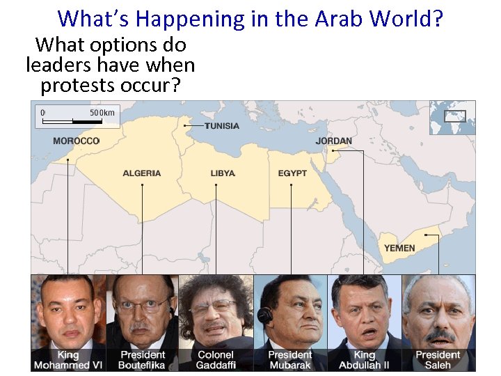 What’s Happening in the Arab World? What options do leaders have when protests occur?