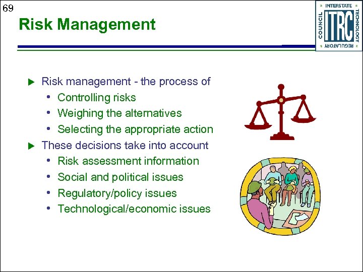 69 Risk Management u u Risk management - the process of • Controlling risks