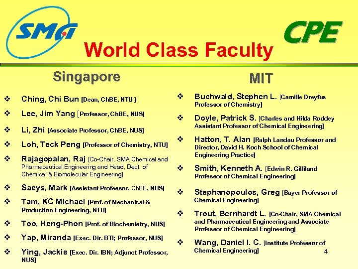 CPE World Class Faculty Singapore v Ching, Chi Bun [Dean, Ch. BE, NTU ]