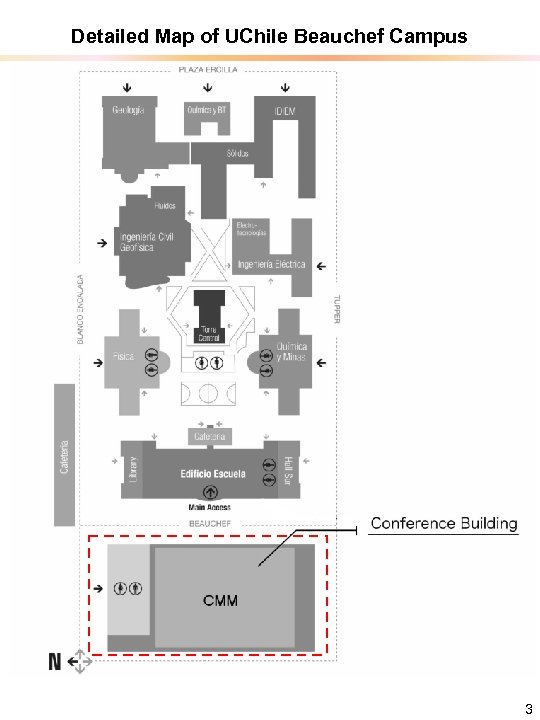 Detailed Map of UChile Beauchef Campus 3 