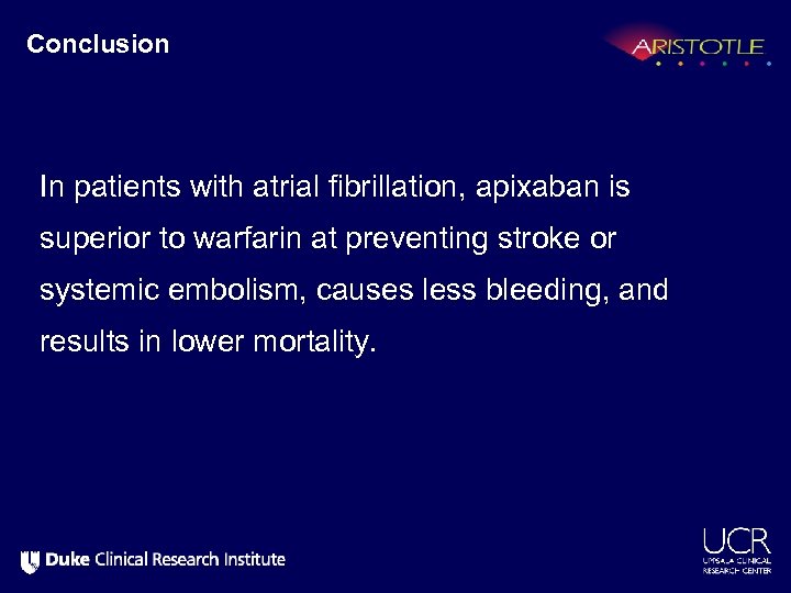 Apixaban versus Warfarin in Patients with Atrial Fibrillation