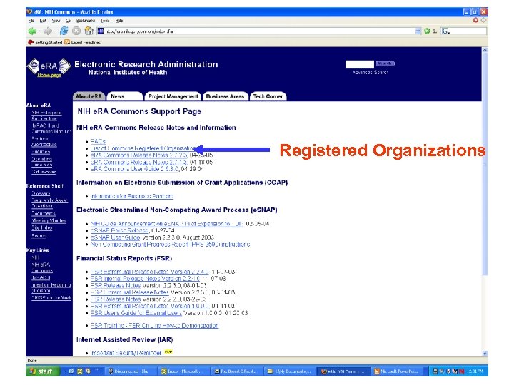 Registered Organizations 29 
