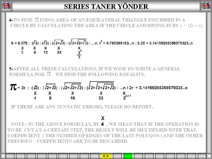 SERIES TANER YÖNDER 4 -TO FIND USING AREA OF AN EQUILATERAL TRIANGLE INSCRIBED IN