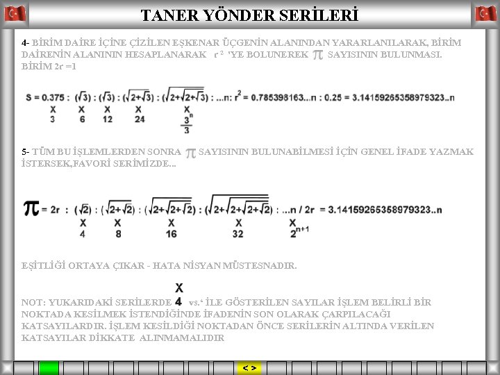 TANER YÖNDER SERİLERİ 4 - BİRİM DAİRE İÇİNE ÇİZİLEN EŞKENAR ÜÇGENİN ALANINDAN YARARLANILARAK, BİRİM