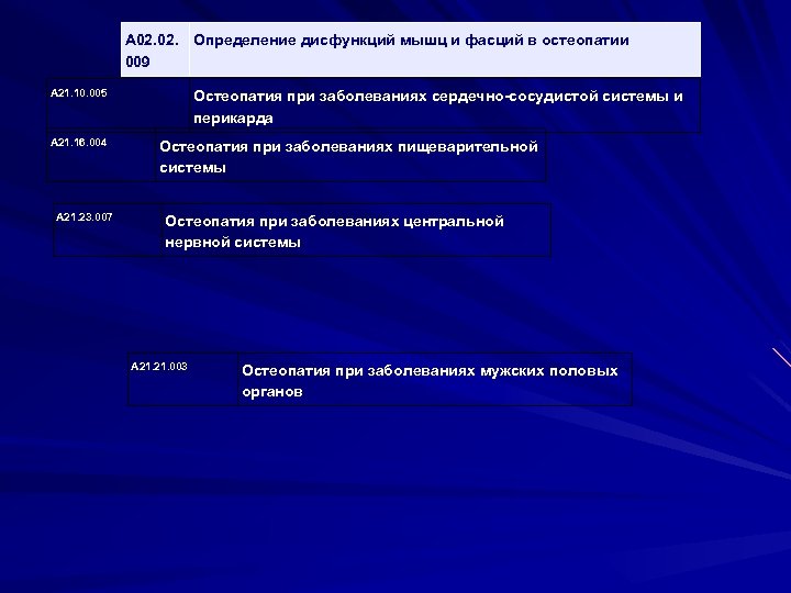 A 02. Определение дисфункций мышц и фасций в остеопатии 009 A 21. 10. 005