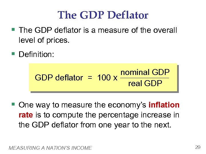 CHAPTER 10 Measuring A Nation S Income Macroeconomics PRINCIPLES