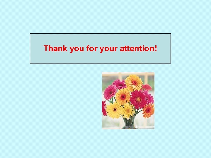 Thank you for your attention! 