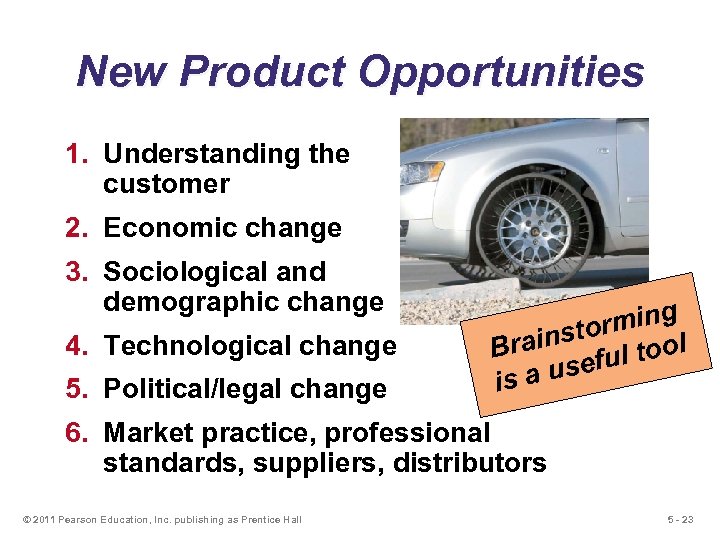 New Product Opportunities 1. Understanding the customer 2. Economic change 3. Sociological and demographic