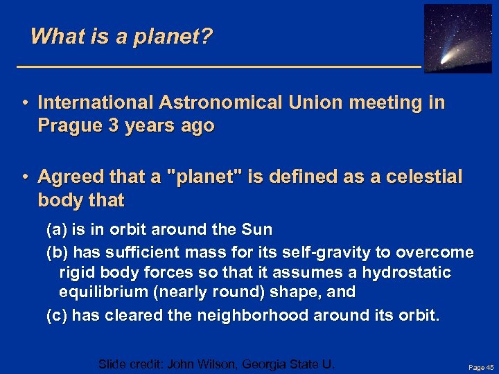 What is a planet? • International Astronomical Union meeting in Prague 3 years ago