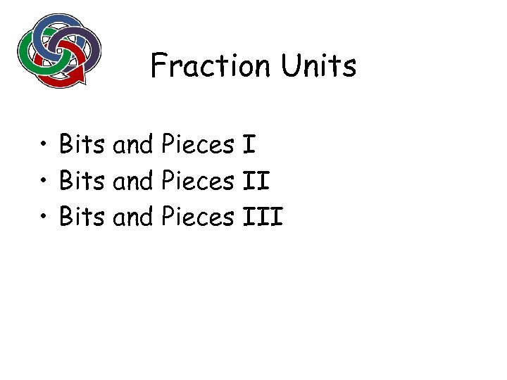 Fraction Units • Bits and Pieces III 