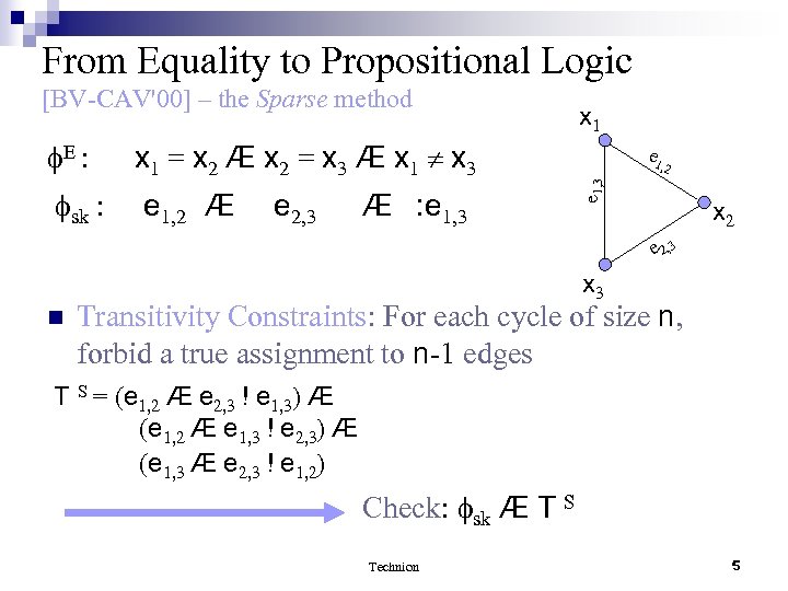 Generating Minimum Transitivity Constraints In P Time For Deciding