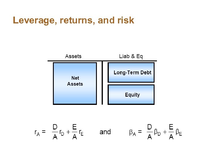 Leverage, returns, and risk 