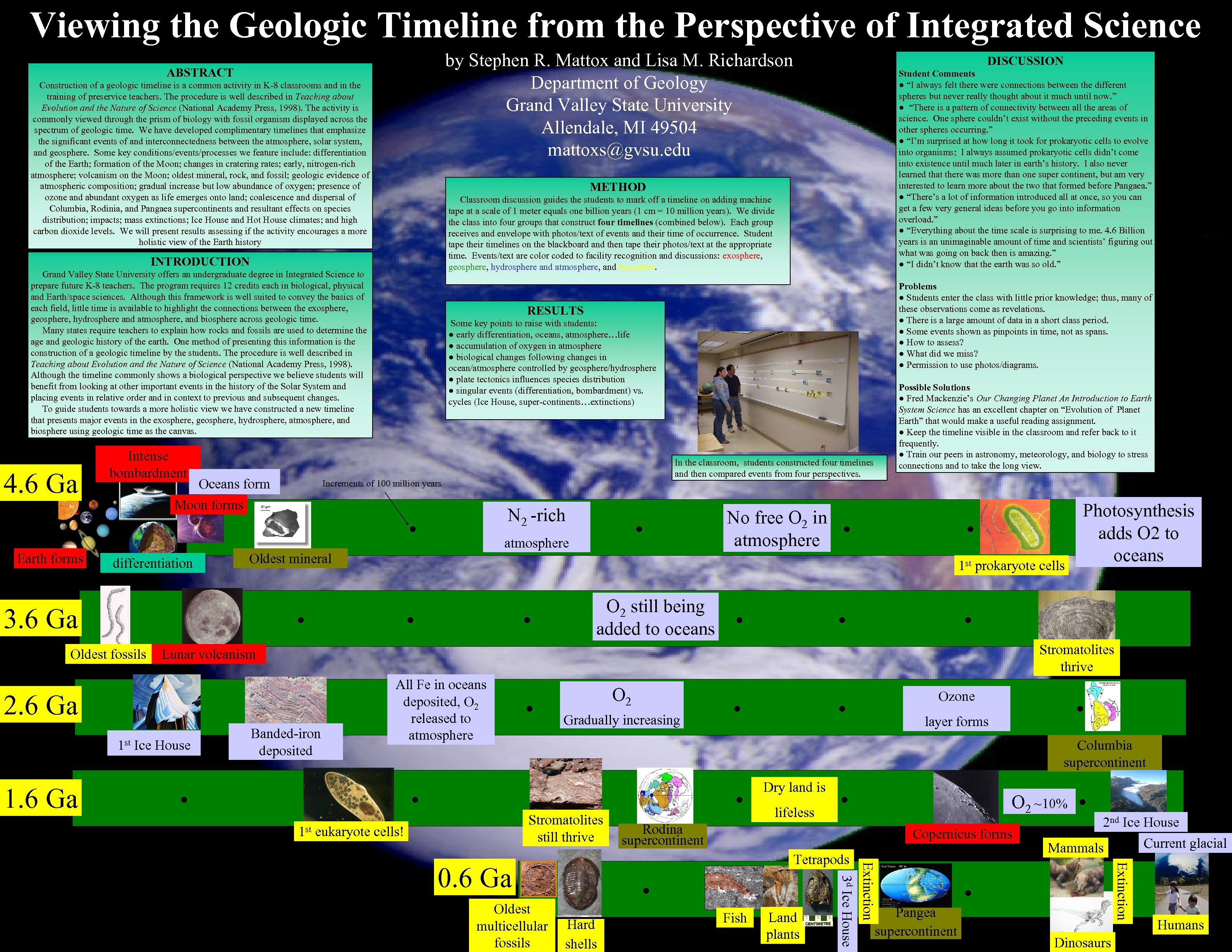 Viewing the Geologic Timeline from the Perspective of Integrated Science by Stephen R. Mattox