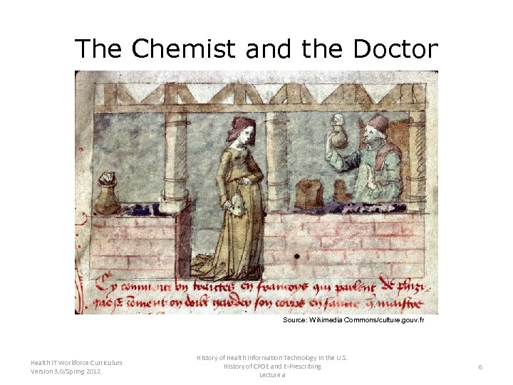 The Chemist and the Doctor Source: Wikimedia Commons/culture. gouv. fr Life in Medieval Times