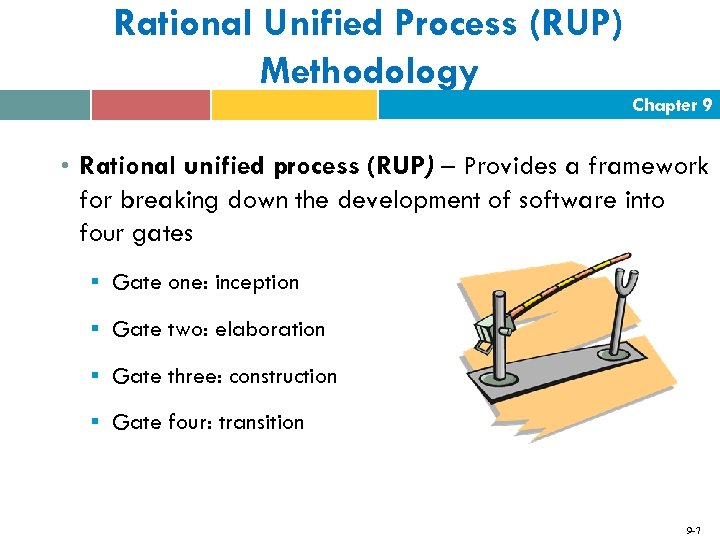 Rational Unified Process (RUP) Methodology Chapter 9 • Rational unified process (RUP) – Provides