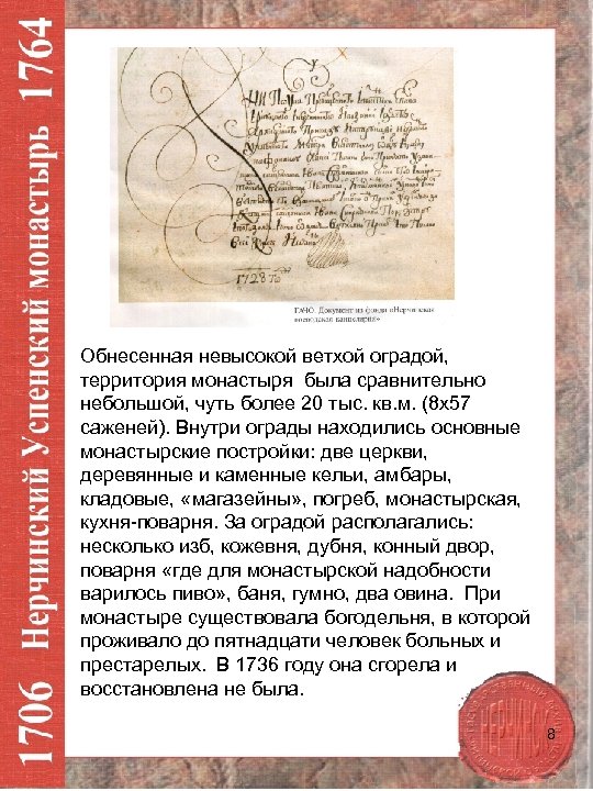 Обнесенная невысокой ветхой оградой, территория монастыря была сравнительно небольшой, чуть более 20 тыс. кв.