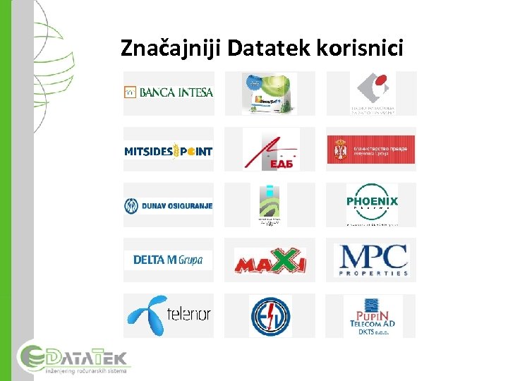 Značajniji Datatek korisnici 