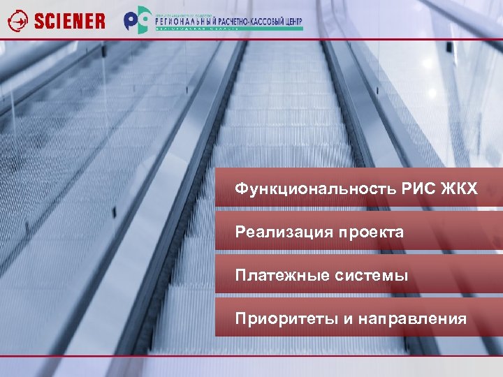 Функциональность РИС ЖКХ Реализация проекта Платежные системы Приоритеты и направления 