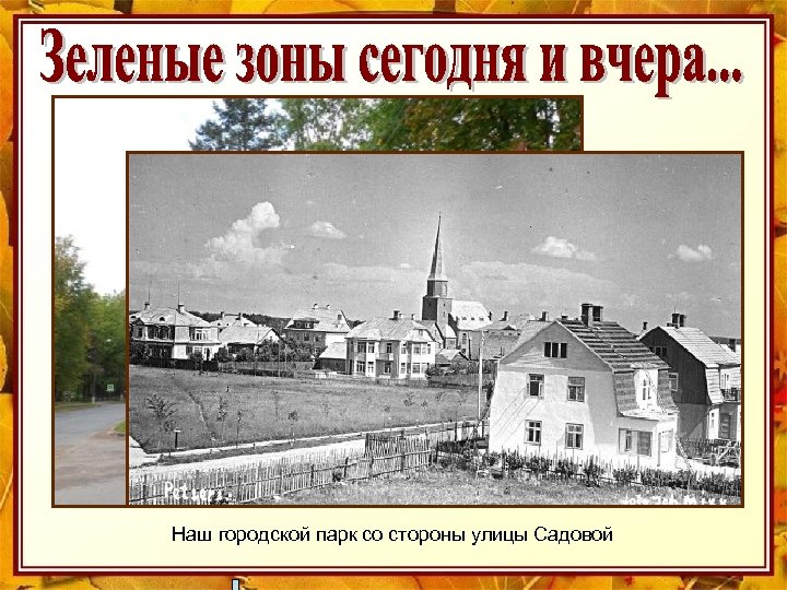 Наш городской парк со стороны улицы Садовой 