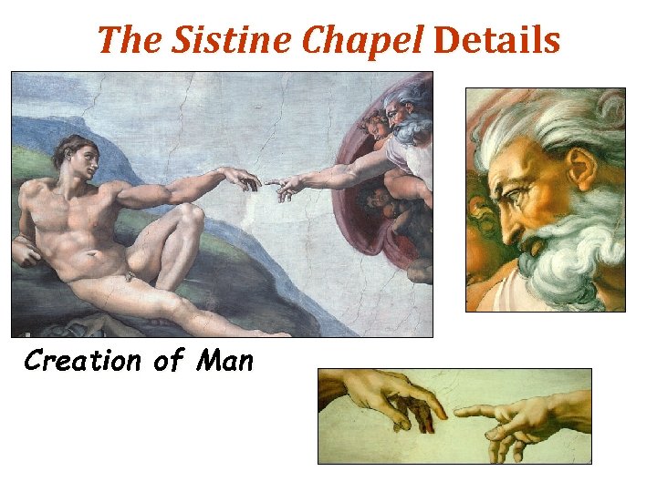 The Sistine Chapel Details Creation of Man 