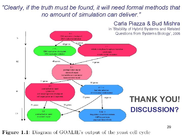 ”Clearly, if the truth must be found, it will need formal methods that no