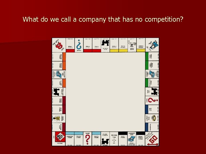 What do we call a company that has no competition? 