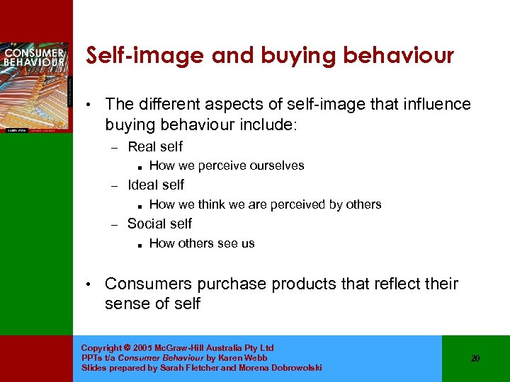 Self-image and buying behaviour • The different aspects of self-image that influence buying behaviour