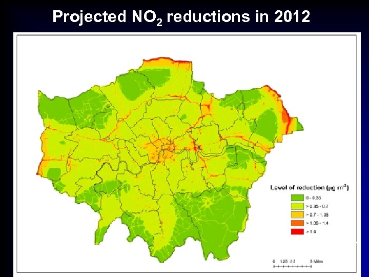 Projected NO 2 reductions in 2012 