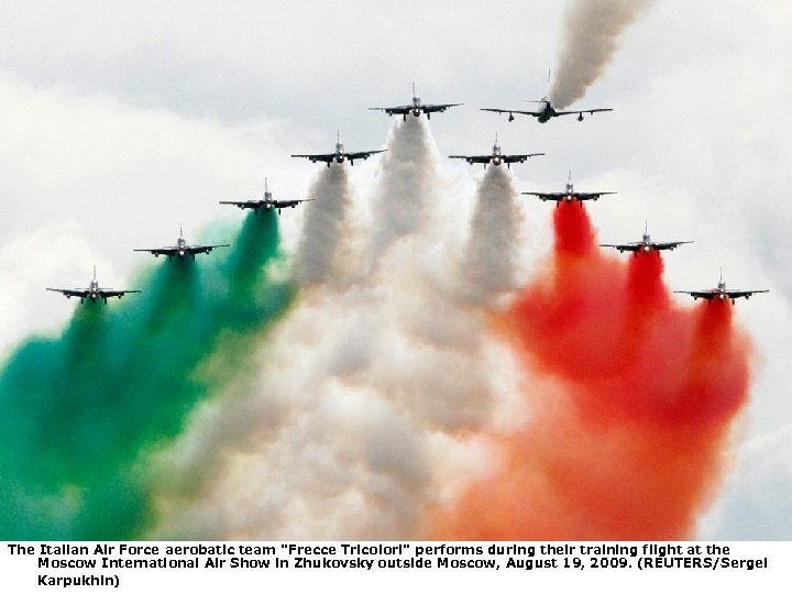 The Italian Air Force aerobatic team 