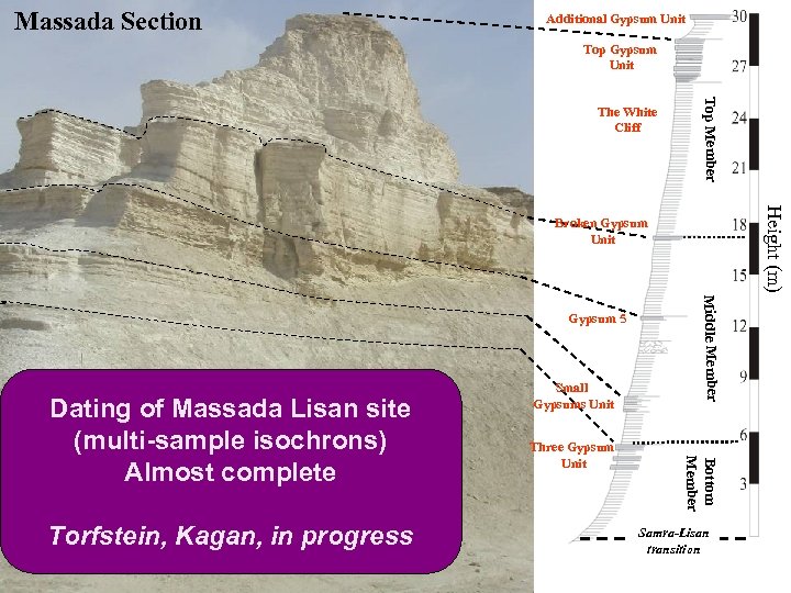 Massada Section Additional Gypsum Unit Top Member The White Cliff Height (m) Broken Gypsum