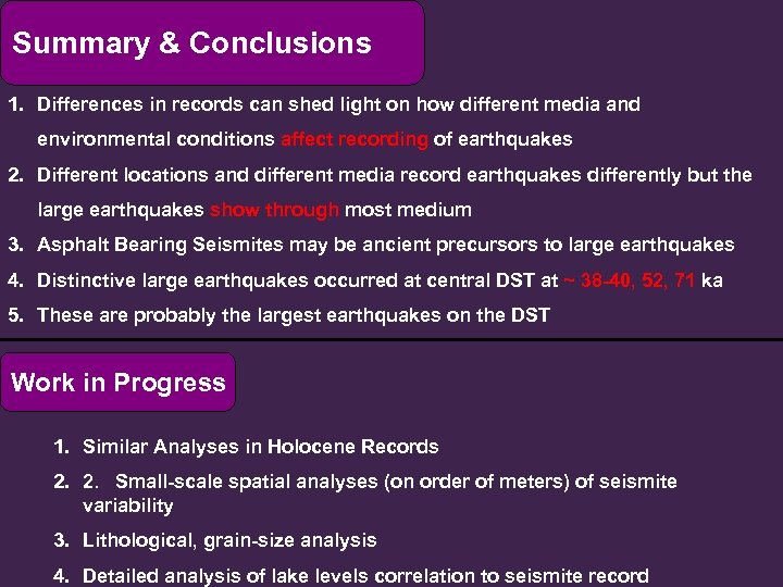 Summary & Conclusions 1. Differences in records can shed light on how different media