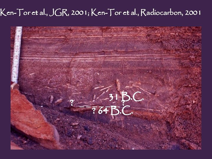 Ken-Tor et al. , JGR, 2001; Ken-Tor et al. , Radiocarbon, 2001 ? 31