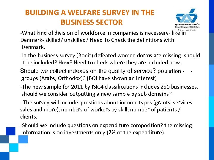 BUILDING A WELFARE SURVEY IN THE BUSINESS SECTOR -What kind of division of workforce
