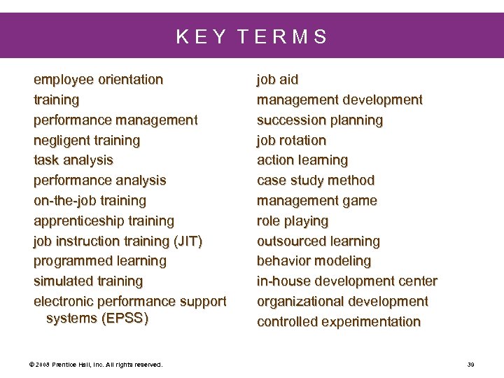 KEY TERMS employee orientation training performance management negligent training task analysis performance analysis on-the-job