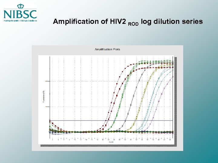 Amplification of HIV 2 ROD log dilution series 