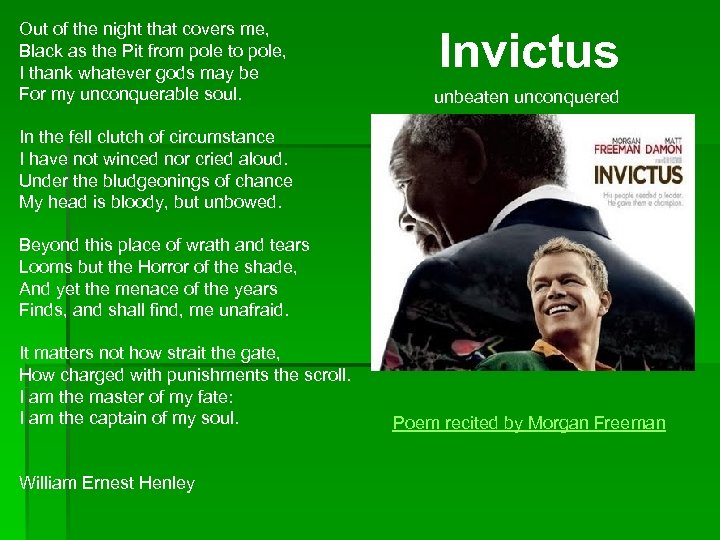 Out of the night that covers me, Black as the Pit from pole to