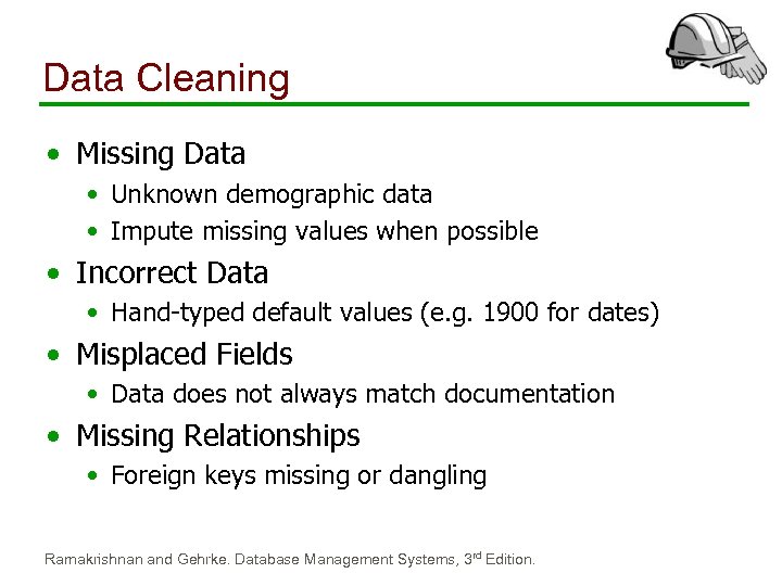 Data Cleaning • Missing Data • Unknown demographic data • Impute missing values when