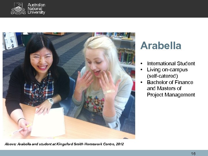 Arabella • International Student • Living on-campus (self-catered) • Bachelor of Finance and Masters